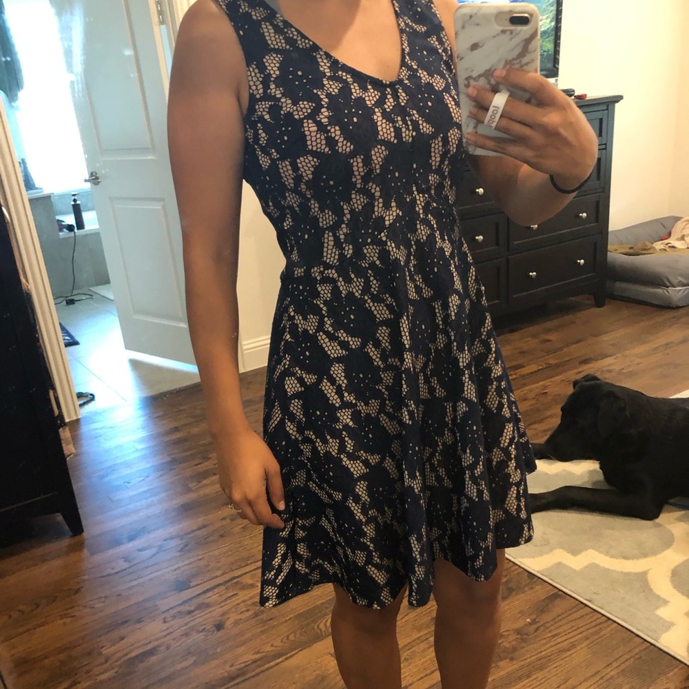 Navy lace dress